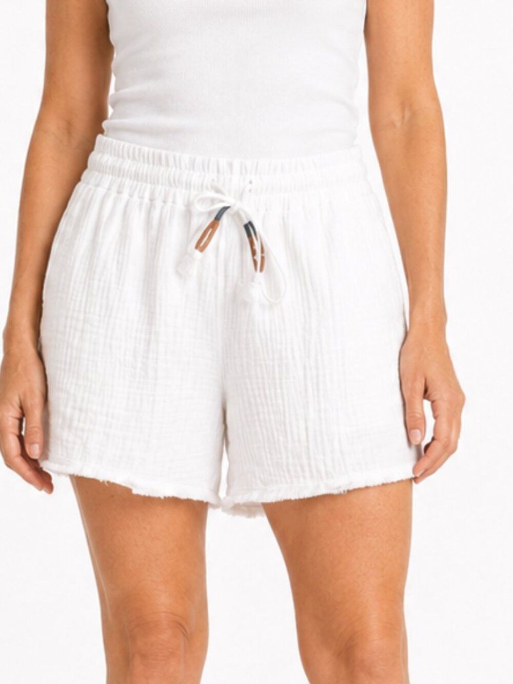 Faherty Organic Cotton White Topanga Short Womens Size X-Small